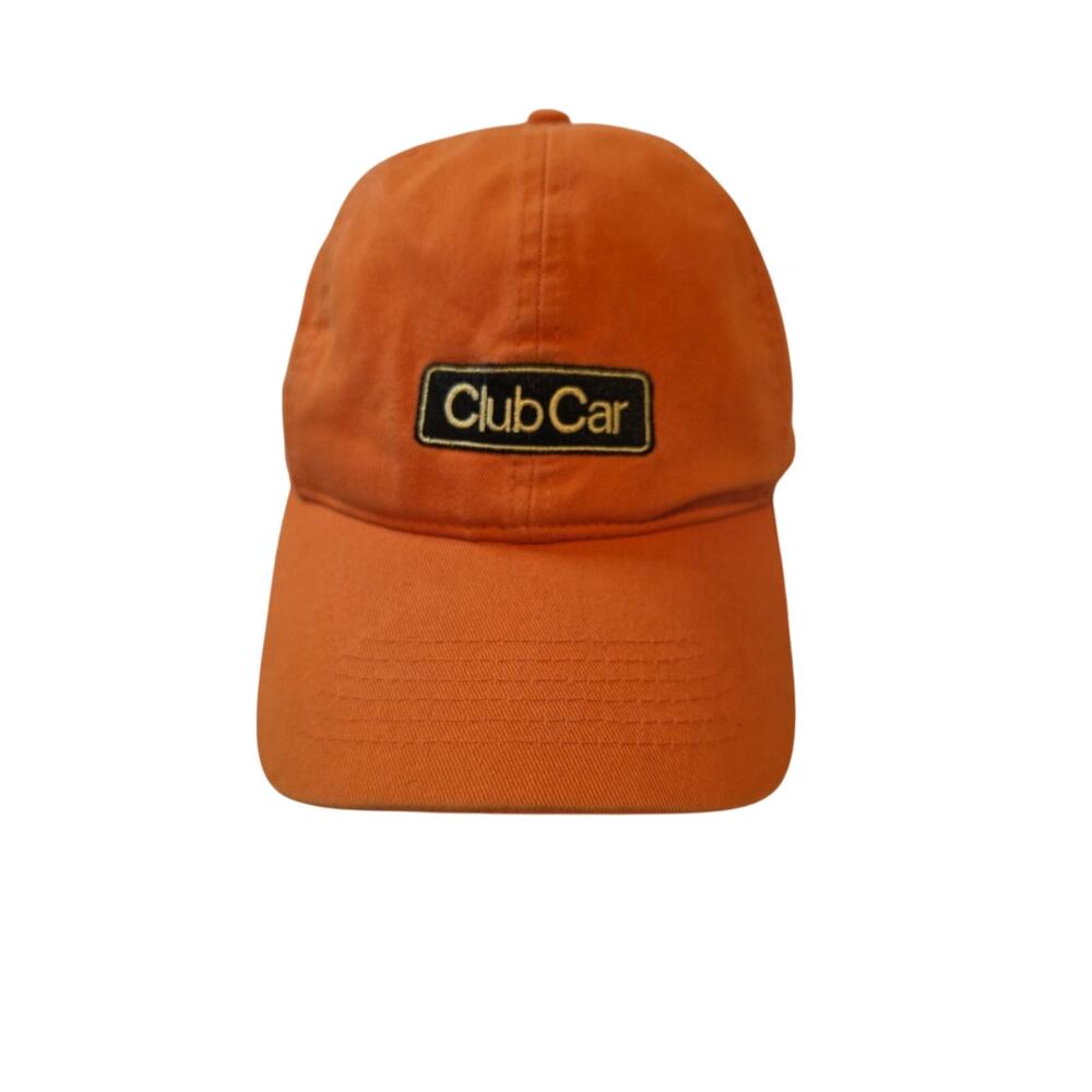 Club Car Orange Hat Cap Baseball Golf Adjustable One Size